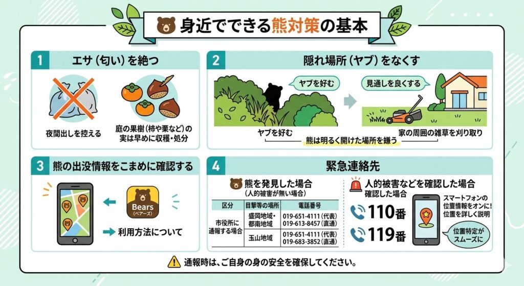 身近にできるクマ対策の基本