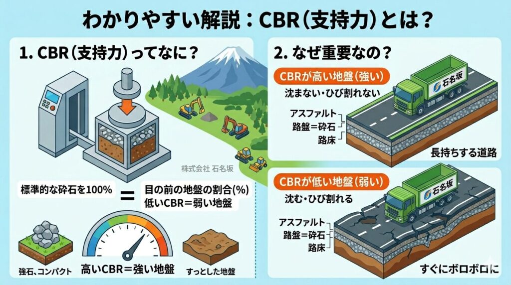 CBRの数値の違いを説明図