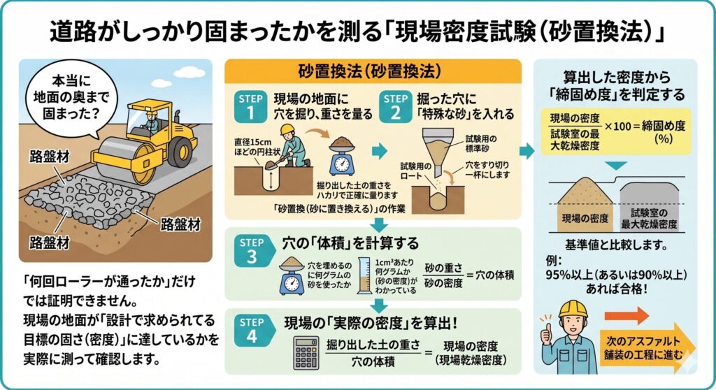 現場密度試験（砂置換）