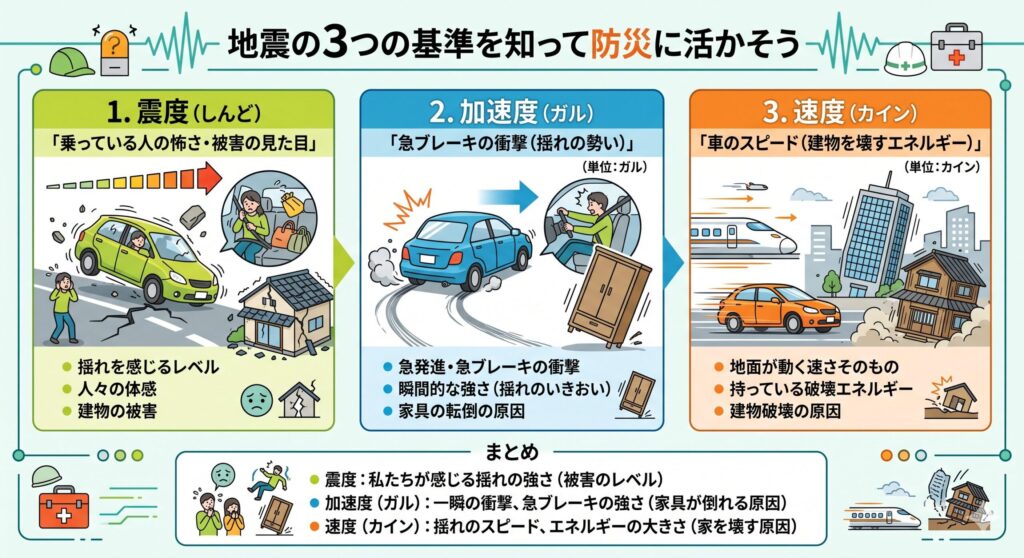地震の3つの基準